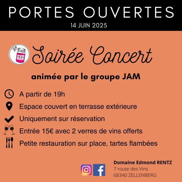 SAMEDI 14 JUIN 2025  – Concert JAZZ groupe JAM